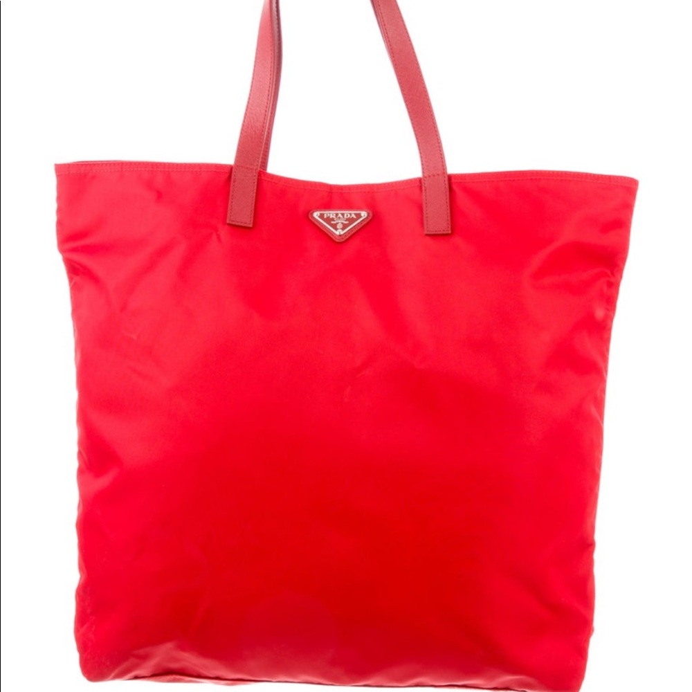 Prada Tessuto Tote Red